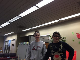 Nancy and one of the Sorority volunteers